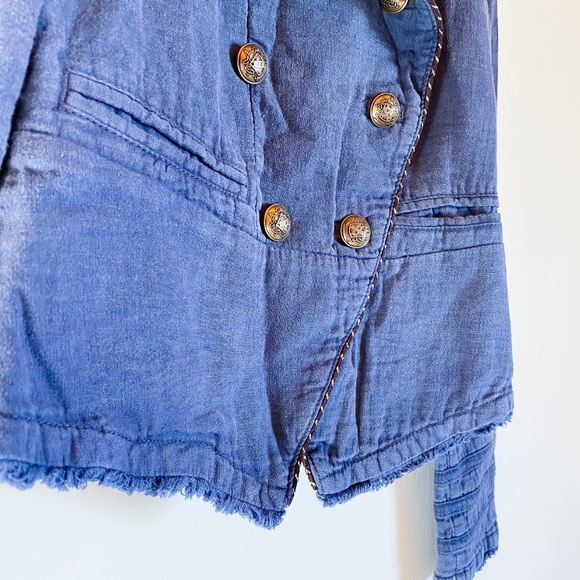 Free People Night Sky Cadet Military Crop Jacket - Picture 5 of 7